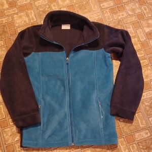 Columbia Kids Blue and Black Fleece Jacket Childs Size Medium 10-12